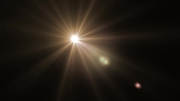 Flash décoloration mobiles lumières jaunes pour logo lentille optique étoiles fusées éclairantes animation boucle arrière-plan nouvelle qualité lumière naturelle lampe rayons effet dynamique coloré lumineux séquences vidéo — Video