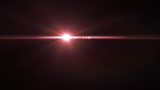 Вспышка выцветания движущихся красных огней для логотипа оптических объективов звезда вспышки блестящий анимационный цикл фон новое качество естественного освещения лампы лучи эффект динамические красочные яркие видео кадры — стоковое видео