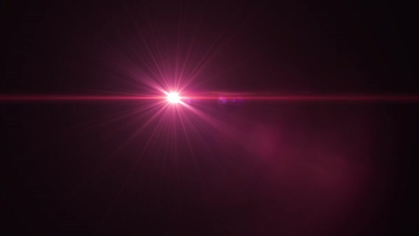 Flash vyblednutí pohybující se červená světla pro optické čočky star logo světlice lesklé animace smyčky pozadí nové kvalitní přirozené osvětlení lampa paprsky efekt dynamické barevné světlé videozáznam — Stock video