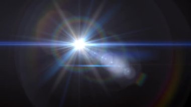 flash solma mavi ışıklar logo optik lens star için hareket parlak animasyon döngüsü arka plan yeni kalite doğal aydınlatma lambası ışınları etkisi dinamik renkli parlak video görüntüleri fişekleri