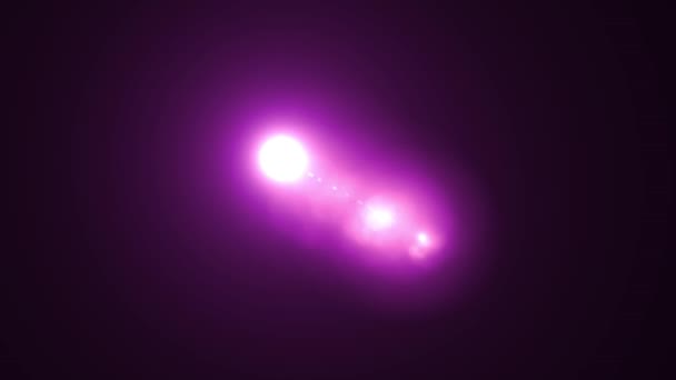Flash halványuló mozgó lila jelzőfények logó optikai lencse Star trapéznadrág fényes élénkség hurok háttér új minőségi természetes világítás lámpa sugarak hatása dinamikus színes világos videofelvétel — Stock videók