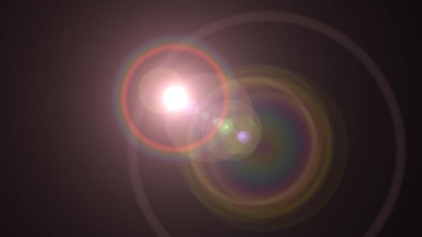 動くロゴ光レンズ星の光フラッシュのフェージング フレア光沢のあるアニメーション ループ背景新しい品質自然照明ランプの光線効果動的カラフルな明るい映像 — ストック動画