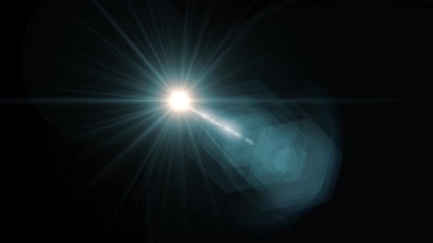 Flash dissolvenza luci in movimento per logo lente ottica stelle brillanti animazione loop sfondo nuova qualità naturale illuminazione lampada raggi effetto dinamico colorato luminoso video — Video Stock