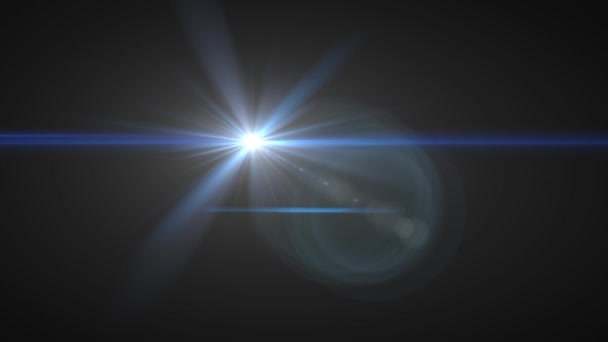 Flash fading verplaatsen blauwe lampjes voor logo optische lens ster fakkels glanzende animatie lus achtergrond nieuwe kwaliteit natuurlijke verlichting lamp stralen effect dynamische kleurrijke heldere videobeelden — Stockvideo