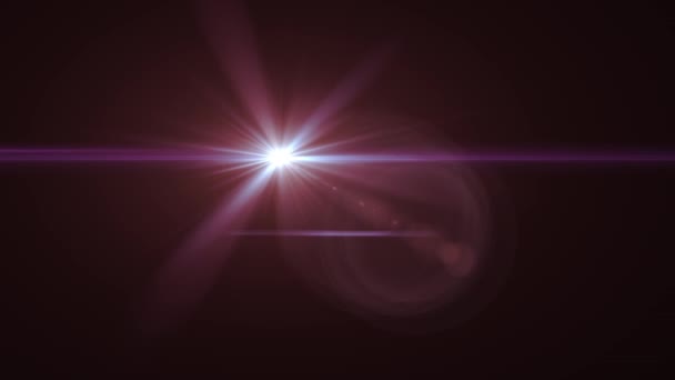Вспышка выцветания движущихся красных огней для логотипа оптических объективов звезда вспышки блестящий анимационный цикл фон новое качество естественного освещения лампы лучи эффект динамические красочные яркие видео кадры — стоковое видео