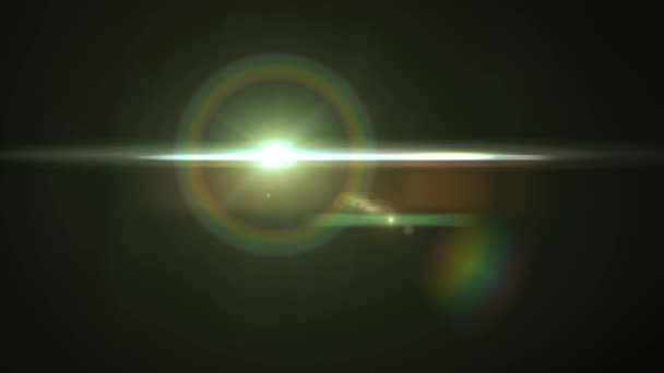 Flash fading bewegende lichten voor logo optische lens ster fakkels glanzende animatie lus achtergrond nieuwe kwaliteit natuurlijke verlichting lamp stralen effect dynamische kleurrijke heldere videobeelden — Stockvideo