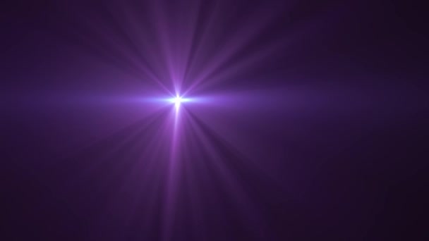 Flash dissolvenza movimento luci viola per logo ottico lente stelle brillanti animazione loop sfondo nuova qualità naturale illuminazione lampada raggi effetto dinamico colorato luminoso video — Video Stock