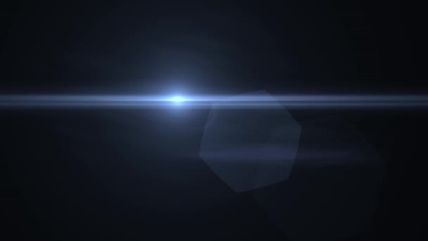 Flash blekning flyttar blåljus för logotypen optisk lins star nödraketer glänsande animation loop bakgrunden nya kvalitet naturlig belysning lampa strålar effekt dynamiska färgglada ljusa videofilmer — Stockvideo