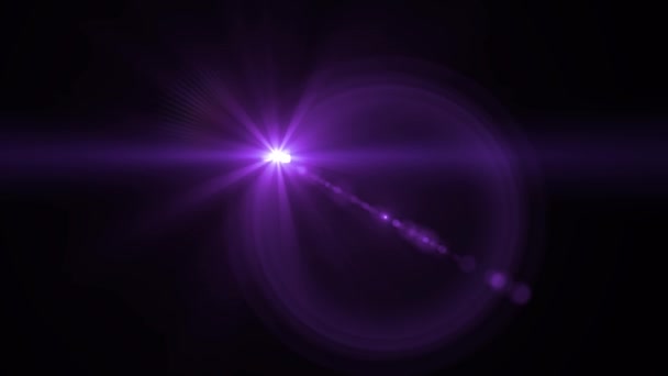 闪光褪色移动紫色灯为标志光学透镜星耀斑闪亮的动画循环背景新质量自然光灯效果动态彩色明亮的视频画面 — 图库视频影像