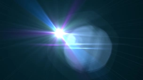Flash ξεθώριασμα κινείται μπλε φώτα για λογότυπο οπτικός φακός αστέρι φωτοβολίδες λαμπερά animation βρόχο νέα ποιότητα φυσικού φωτισμού λαμπτήρων ακτίνες επίδραση δυναμική πολύχρωμο φωτεινό βιντεοσκοπημένων εικονών υποβάθρου — Αρχείο Βίντεο