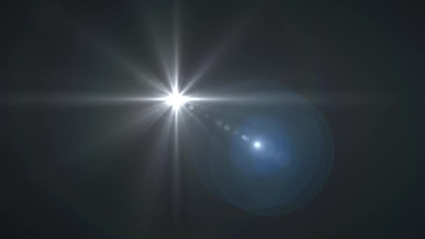 Flash ξεθώριασμα τα κινούμενα εκθαμβωτικά φώτα για λογότυπο οπτικός φακός αστέρι φωτοβολίδες λαμπερά animation βρόχο νέα ποιότητα φυσικού φωτισμού λαμπτήρων ακτίνες επίδραση δυναμική πολύχρωμο φωτεινό βιντεοσκοπημένων εικονών υποβάθρου — Αρχείο Βίντεο