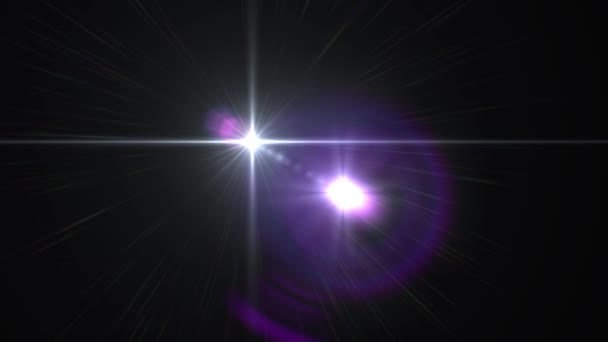 Flash Verblassende Bewegliche Lichter Für Logo Optische Linse Flackert Glänzende — Stockvideo