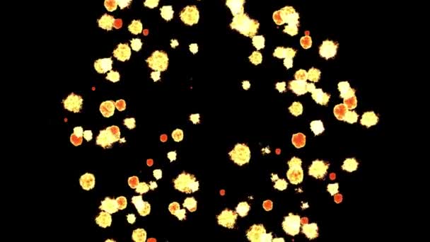 Flamme étoile explosion flash brillant boucle animation art arrière-plan nouvelle qualité lumière naturelle lampe rayons effet dynamique coloré lumineux vidéo — Video