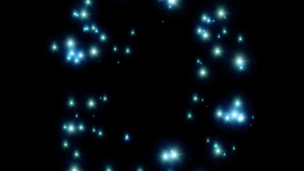 Stjärna explosionen blixt glänsande loopable animation konst bakgrund nya kvalitet naturlig belysning lampa strålar effekt dynamiska färgglada ljusa videofilmer — Stockvideo