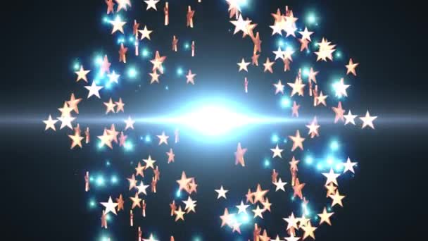 Спалах вибуху зірки блискучий циклічний анімаційний мистецький фон нова якість природного освітлення лампи промені ефект динамічний барвистий яскравий відеозапис — стокове відео