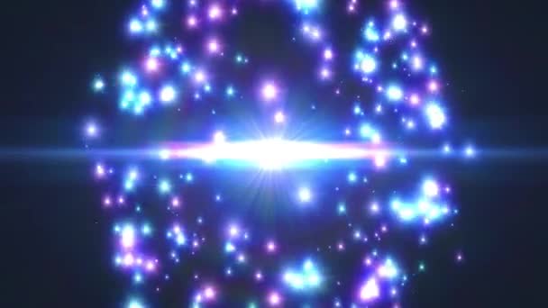 Explozie stelară flash strălucitor loopable animație artă fundal nouă calitate iluminat natural lampă raze efect dinamic colorat imagini video luminoase — Videoclip de stoc