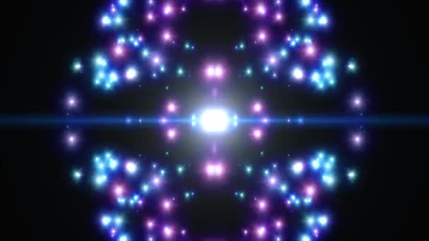 Simétrico estrela explosão flash brilhante loopable animação arte fundo nova qualidade natural iluminação lâmpada raios efeito dinâmico colorido brilhante vídeo footage — Vídeo de Stock