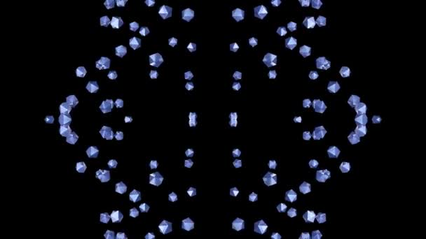 Azul cristales poligonales explosión animación fondo nueva calidad movimiento universal dinámico animado colorido alegre fresco vídeo metraje — Vídeo de stock