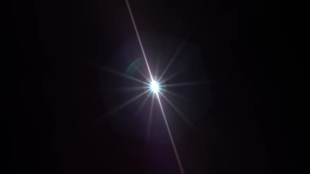 Centrala star shine roterande optisk lins nödraketer glänsande bokeh sömlös loop animation konst bakgrund - ny kvalitet naturlig belysning lampa strålar effekt dynamiska färgglada ljusa videofilmer — Stockvideo