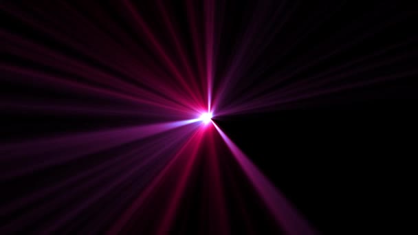 Központi csillag ragyog forgó optikai lencse trapéznadrág fényes bokeh varrat nélküli hurok animáció művészeti háttér - új minőségű természetes világítás lámpa sugarak hatása dinamikus színes világos videofelvétel — Stock videók