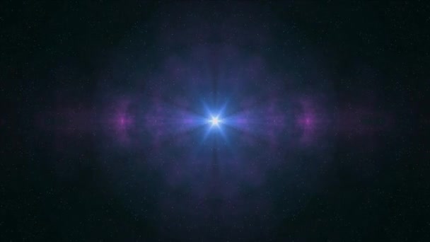 solitaire bleu étoile brillance vol dans doux mouvement nébuleuse étoiles ciel nocturne animation arrière-plan nouvelle qualité nature scénique vacances cool coloré lumière vidéo 