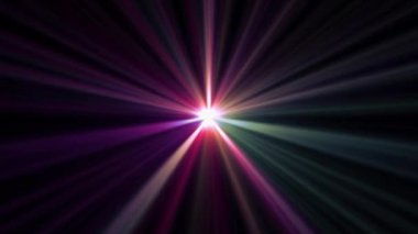 parlak bokeh sorunsuz döngü animasyon arka plan Sanat Merkezi yıldız Parlatıcı optik lens döner fişekleri - yeni kalite doğal aydınlatma lambası etkisi dinamik renkli parlak video görüntüleri ışınları