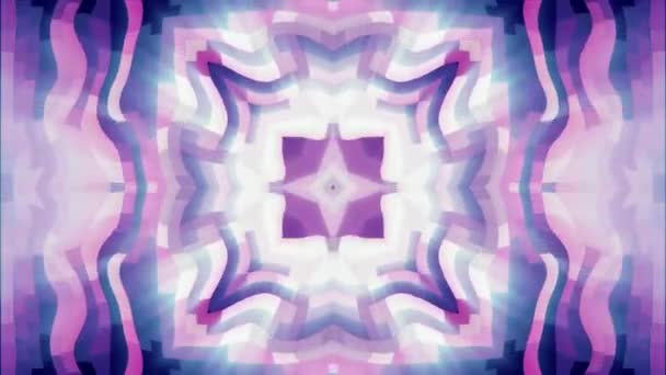 Soft turbulent ornamental shiny light rays kaleidoscope ethnic tribal psychedelic pattern animation New quality retro vintage holiday native universal motion dynamic cool nice joyful music video — Stock Video