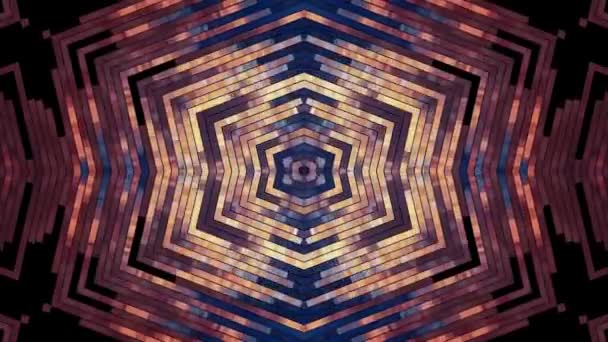Μαλακό ταραχώδη καλλωπιστικών λαμπρές ακτίνες φωτός καλειδοσκόπιο εθνοτική φυλετική ψυχεδελικό μοτίβο κινούμενα σχέδια νέα ποιότητα ρετρό vintage Ενοικιαζόμενα μητρική Οικουμενική κίνηση δυναμική δροσερό ωραίο χαρούμενη μουσική βίντεο — Αρχείο Βίντεο