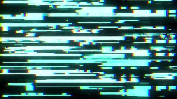 Snabb grön glitch störningar skärmbakgrund för logotyp animation nya kvalitet digital twitch teknik färgglada videofilmer — Stockvideo