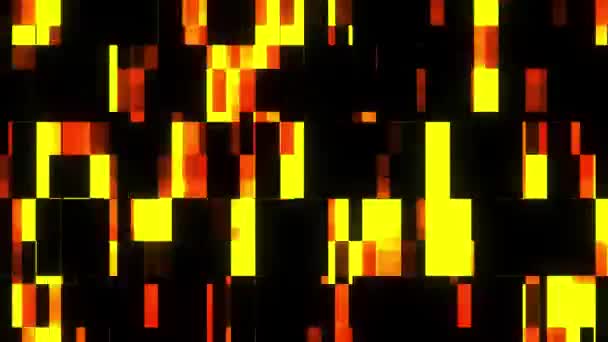 Veloce giallo glitch interferenza schermo di sfondo per l'animazione logo nuova qualità digitale tecnologia contrazioni filmati video colorati — Video Stock