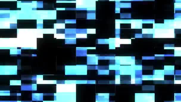 Gyors kék fénylik interferencia képernyő háttér logó animáció új minőségi digitális rándulás technológia színes videó felvétel — Stock videók