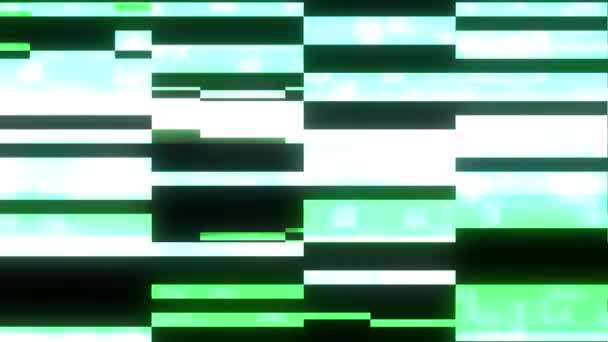 Schnelle grüne Störung Störung Bildschirm Hintergrund für Logo-Animation neue Qualität digitale Twitch-Technologie bunte Videomaterial — Stockvideo