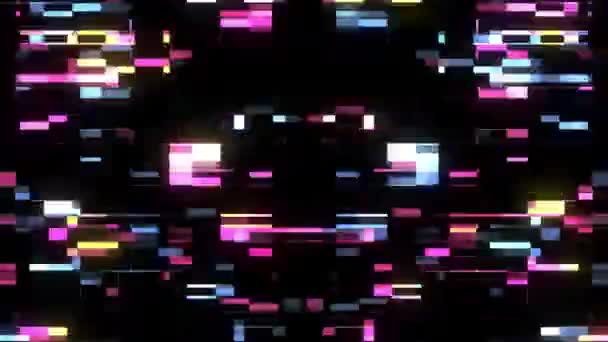 Schermo di interferenza glitch veloce sfondo per l'animazione logo nuova tecnologia di contrazione digitale di qualità filmati video colorati — Video Stock