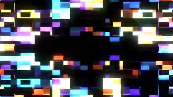 Schermo di interferenza glitch veloce sfondo per l'animazione logo nuova tecnologia di contrazione digitale di qualità filmati video colorati — Video Stock