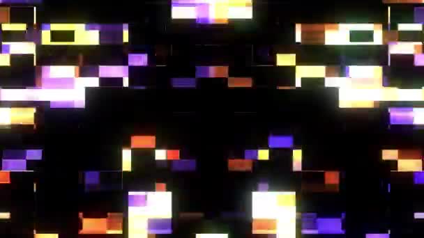 Φόντο οθόνης παρεμβολές γρήγορη glitch για λογότυπο κινούμενα σχέδια νέα ποιότητα Ψηφιακή σύσπαση τεχνολογία πολύχρωμο πλάνα βίντεο — Αρχείο Βίντεο