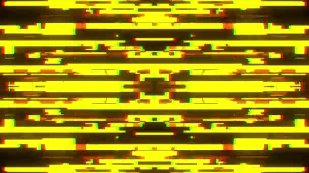 Snel symmetrische horizontale glanzende glitch interferentie schermachtergrond voor logo animatie nieuwe kwaliteit digitale kramp technologie patroon kleurrijke videobeelden — Stockvideo