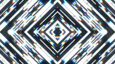 hızlı simetrik parlak elmas şekli aksaklık girişim ekran arka planı için logo animasyon yeni kalite dijital seğirme teknoloji desen renkli video görüntüleri