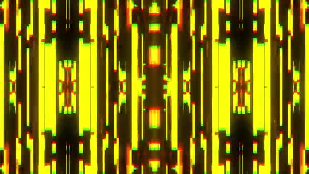 Snel symmetrische glanzende verticale glitch interferentie schermachtergrond voor logo animatie nieuwe kwaliteit digitale kramp technologie patroon kleurrijke videobeelden — Stockvideo