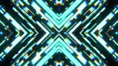 hızlı simetrik çapraz şekil parlak parıltı girişim ekran arka planı için logo animasyon yeni kalite dijital seğirme teknoloji desen renkli video görüntüleri
