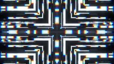 hızlı simetrik çapraz şekil parlak parıltı girişim ekran arka planı için logo animasyon yeni kalite dijital seğirme teknoloji desen renkli video görüntüleri