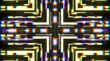 hızlı simetrik çapraz şekil parlak parıltı girişim ekran arka planı için logo animasyon yeni kalite dijital seğirme teknoloji desen renkli video görüntüleri
