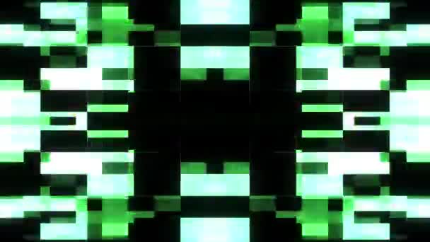 Snel symmetrische glanzende kleurrijke glitch interferentie schermachtergrond voor logo animatie nieuwe kwaliteit digitale kramp technologie patroon kleurrijke videobeelden — Stockvideo