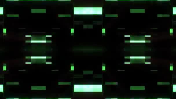 Szybko symetryczne błyszczący kolorowy glitch zakłóceń tła ekranu dla logo animacji nowe jakości cyfrowy twitch technologia wzór kolorowe materiały wideo — Wideo stockowe