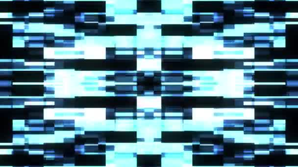 Швидкий симетричний блискучий барвистий глюк інтерференційного екрану фону для анімації логотипу нова якість цифровий візерунок технології переплетення барвисті відеозаписи — стокове відео