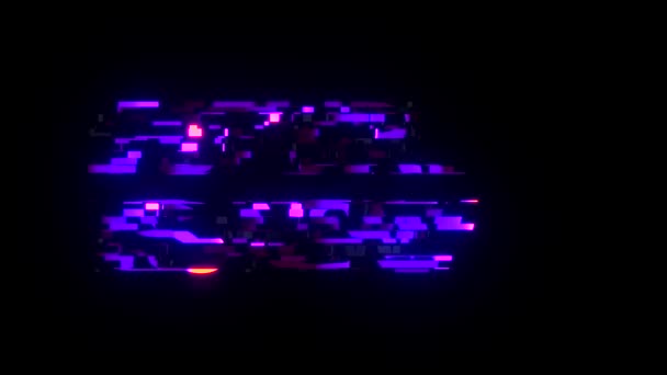 Cool neon závada budoucnost je nyní text animace pozadí logo bezešvá smyčka nové kvalitní univerzální technologie pohybu dynamický animovaný pozadí barevné radostné video — Stock video