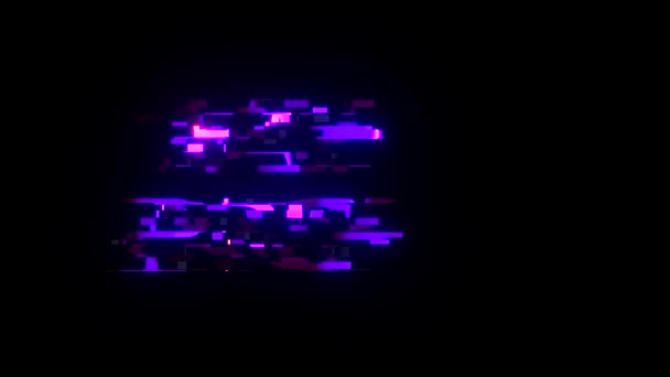 Cool neon glitch halve prijs tekst animatie achtergrond logo naadloze loops nieuwe universele technologie beweging dynamische geanimeerde achtergrond kleurrijke vrolijke videokwaliteit — Stockvideo