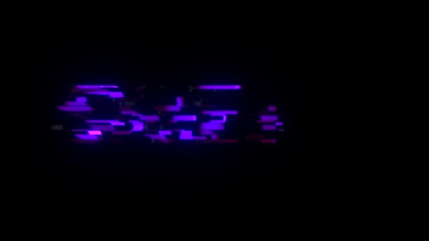 Cool neon glitch försäljning text animation bakgrund logotyp sömlös loop nya universal teknik motion dynamiska animerad bakgrund färgglada joyful videokvalitet — Stockvideo