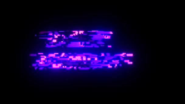 Cool neon glitch CYBER LUNEDI testo animazione sfondo logo loop senza soluzione di continuità Nuova qualità universale tecnologia movimento dinamico animato sfondo colorato gioioso video — Video Stock