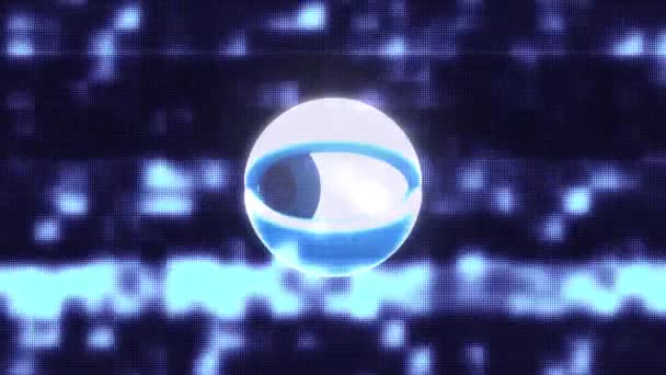 oeil regarder sur glitch lcd écran led affichage arrière-plan animation boucle transparente Nouvelle qualité universelle fermer vintage dynamique animé coloré joyeux cool vidéo 