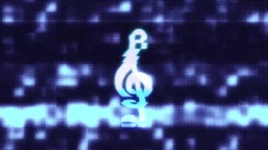 müzik tiz nota anahtarı sembolü aksaklık ekran bozulma holografik ekran animasyon sorunsuz döngü arka yeni kalite evrensel kapatmak vintage dinamik animasyonlu renkli neşeli serin güzel video